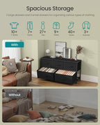 SONGMICS Dresser for Bedroom, Chest of Drawers, Steel, MDF, 5 Non-Woven Fabric Drawers, Storage Organizer Unit, Closet, Entry