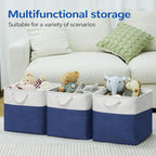 12 x 12 Inch Cube Storage Bins, 4 Pack Fabric Storage Basket with Handles, Foldable Boxes Organizer for Shelf Baskets for Hom