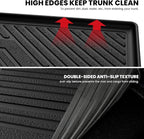 LASFIT Cargo Trunk Mat & Backrest Mats for Hyundai Palisade 2025 2024 2023 2022 2021 2020 All Weather TPE Custom Fit Car Trunk Mats Cargo Liner & Seatback Mats Accessoires, Black