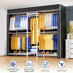 Ulif E12C Pro Heavy Duty Closet Organizer System，Freestanding Clothing Racks for Hanging Clothes，Adjustable Garment Rack 71"W