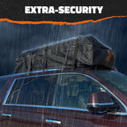 Mockins 40 CuFt XXL Roof Bag Cargo Carrier for Top of Vehicle | 72"x48"x20" Waterproof Vinyl Rooftop Cargo Carrier Bag | Secure Vehicle Soft-Shell Carriers for Car, Truck, SUV, Van, RV w/Accessories