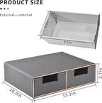 Stackable Organizer Drawer and Leather Desk Organizer with Drawers－Mini Desktop Drawer Organizer Multifunctional Tabletop Org