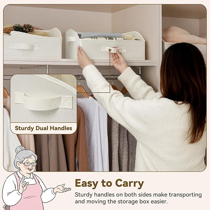 GRANNY SAYS Purse Organizer for Closet, Trapezoid Storage Bins, Closet Organizers and Storage, Decorative Storage Baskets for