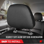 Motor Trend Honeycomb Polyester Seat Covers – Semi Universal Fit Front Seat Protector for Most Cars, Trucks, SUVs – Breathabl