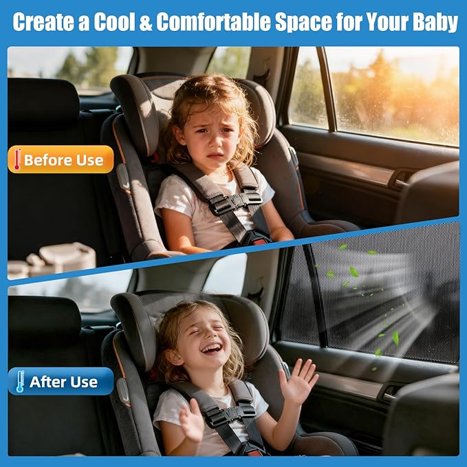 Car Window Shades for 2019-2022 Forester - Rear Side Window Sun Shade for Baby, Breathable Mesh Car Privacy Window Covers, UV Protection and Heat Insulation for Road Trips, Napping, Camping