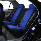 FH Group Flat Cloth Full Set Car Seat Covers Three Row 7 Seater - Universal Fit for Cars, Trucks & SUVs Blue