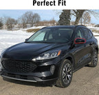 Compatible with Ford Escape SE/SEL Left Driver Side Mirror Cap Cover 2020 2021 2022 2023 2024, Glossy Black Side Door Rearview Mirror Cover Replacement WITHOUT turn signal light