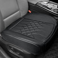 1-Pack Leather Front Car Seat Covers - Bottom Car Seat Covers Fully Wrapped, Non-Slip and Waterproof, Fits Most Vehicles Blac