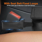 2 Pack Large Capacity Car Seat Gap Filler Organizer with Cup Holder PU Leather Automotive Consoles Storage Box in Between Truck Front Side Seats Catcher for Phone Auto Accessories Gifts for Women Men