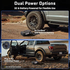 OlarHike 12000mAh Heavy Duty Air Pump,Tire Inflator Portable Air Compressor,150PSI Dual Power 12V &Cordless Battery Car Pump,Auto Compresor de Aire Para Carro with Digital Pressure Gauge,Truck,RV,Jeep