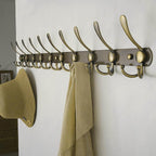 Dseap Coat Rack Wall Mount - 38” Long 10-Tri-Hooks Heavy Duty Coat Hanger Rail Wall Hooks for Hanging Coats Hats Clothing Clo
