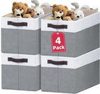 Criusia Extra Large Storage Bins 4 Pack - 16x12in Closet Organizers and Storage Baskets for Organizing Clothes Toy Blanket - 