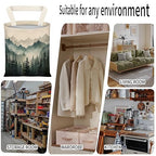 Car Garbage Can, Seat Back Hanging Cute Car Trash Can Bag, Car Organizer and Storage Bag for Travelling, Outdoor Cute Green Misty Forest