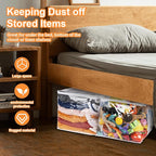3 PCS Clear Zippered Organizers 12''x12''x12'' Bags with Handles Storage Cube Tote Storage Blanket Bags Bins for Clothes Movi