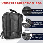 Tactical Seat Back Organizer, Molle Seat Back Organizer Panel With 5 Detachable Multi-Purpose Molle Pouch Fits Car Truck SUV Ford Jeep