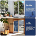 Coavas One Way Privacy Window Film, Sun Blocking Reflective Window Film See Out Not in, Heat Control Window Tint for Home, Anti UV Static Cling for Windows Glass Door (Blue, 29.5 x 78.7 inches)