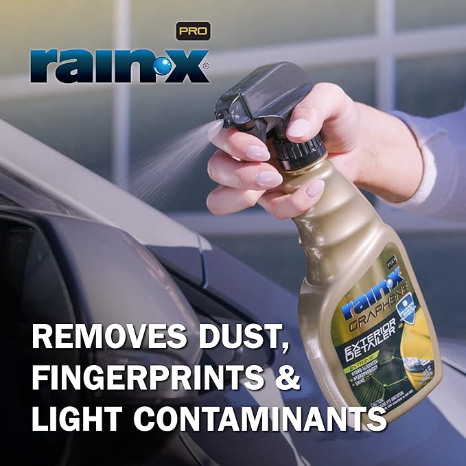 Rain-X PRO 620179 Graphene Exterior Detailer Spray, 16oz - Graphene Shield Technology Gently Removes Light Contaminants and D