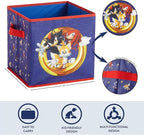 Sonic the Hedgehog Set of 2 Durable Storage Cubes with Handles, 10"x10"x10" Cubes