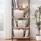 OIASKET Storage Baskets for Organizing, Woven Baskets for Shelves, Rectangle Decorative Organizer for Storage Clothes, Toy, B