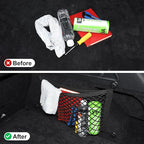 2 Pack Small Cargo Net Pocket Storage Pouch Bag 21 x 9.8 Inches RV Netting Elastic Automotive Cargo Nets with 8 Mounting