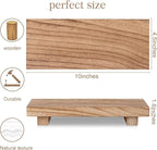 zoocatia Small Wood Tray Pedestal Stand Farmhouse Bathroom Decor Decorative Wooden Riser Kitchen Soap Dish Holder for Vanity,