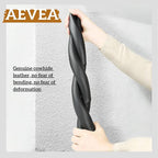 Cowhide Steering Wheel Cover Heat Resistant Anti-Slip Car Wheel Wrap Compatible with Most Makes and Models of Cars and Trucks with 14.5 to 15 Inch Steering Wheel (Black-1)
