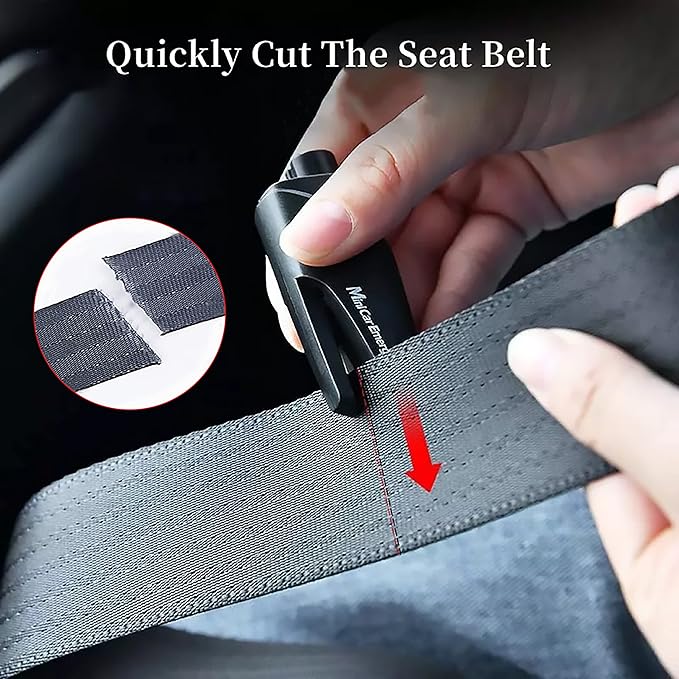 4-Pack Car Window Breaker Keychain Seatbelt Cutter, 3-in-1 Glass Breaker and Seat Belt Cutter, Car Emergency Escape Tool with