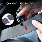 4-Pack Car Window Breaker Keychain Seatbelt Cutter, 3-in-1 Glass Breaker and Seat Belt Cutter, Car Emergency Escape Tool with