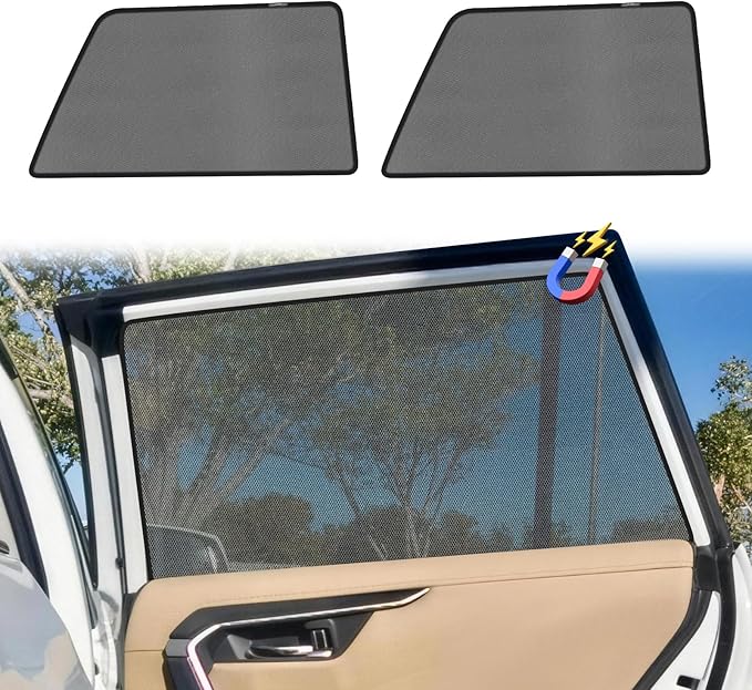 KUST Car Window Shades for 2010-2024 Toyota 4Runner Accessories, Breathable Mesh Magnetic Window Covers, Rear Back Side Window Sun Shades UV Block Privacy Protection for Baby Camping Napping 2PCS