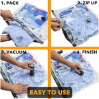 SpaceAid Travel Vacuum Bags for Luggage with Electric Pump, 18 Pack Vacuum Seal Bags for Clothing Travel, Space Saver Compres