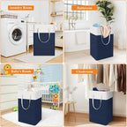 TasticTotes laundry basket 3-Pack, laundry hamper, Hamper with handles, collapsible laundry baskets, Waterproof dirty clothes