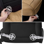 CAR PASS 2 Pack Front Car Seat Covers, Bottom Seat Covers Full Wrapped with Storage Pocket, Anti Slip Car Seat Protectors, Wa