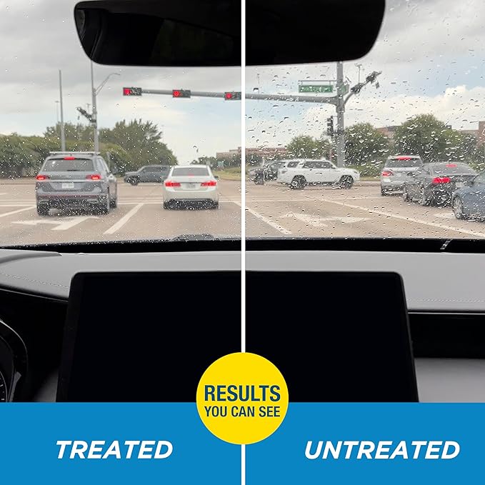 Rain-X 800002243 Glass Treatment, 7 oz. - Exterior Glass Treatment To Dramatically Improve Wet Weather Driving Visibility Dur