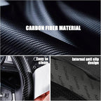 3 Piece Carbon Fiber Steering Wheel Cover,Car Steering Wheel Protector with Non-Slip Lining,Breathable Microfiber Universal for 14.5-15 inch,Black