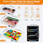 YQBRAO Hard Sided Clear Zipper Case for Storage- Professional-Grade Plastic Clear Zipper Pencil Case,Toy Storage Bins, Toilet