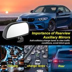 Blind Spot Mirrors for Trucks and Cars,Automotive Side View Concave Mirror Blindspot,360° Large Convex Rearview Exterior Mirror Accessories for Truck and Car(1Pack Black)