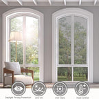 KESPEN Window Film One Way Daytime Privacy Static Cling Heat Control Glass Window Tint Mirror House Film, Silver, 35.4 Inch X 13.1 Feet