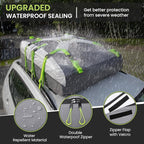 Sailnovo Car Roof Bag Rooftop Cargo Carrier 21 Cubic,Waterproof Cargo Roof Bag for Most Vehicles with/Without Roof Rack with Strap, Anti-Slip Mat,6 Door Hooks(Classic Gray-Green)