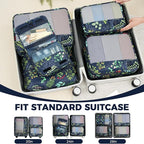 BAGAIL 9 Set Packing Cubes with Packing List Luggage Packing Organizers for Travel Accessories (Navy leaf)