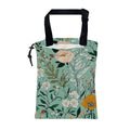 Car Garbage Bag Watercolor Floral and Green Leaves Drawstring Car Trash Bag Hanging for Back Seat with Adjustable Buckle Canvas Vehicle Trash Can Easy-to-Install