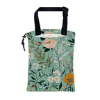 Car Garbage Bag Watercolor Floral and Green Leaves Drawstring Car Trash Bag Hanging for Back Seat with Adjustable Buckle Canvas Vehicle Trash Can Easy-to-Install