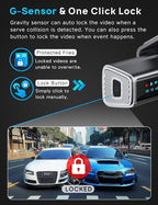 Navycrest 4K Dash Cam Front and Rear with 64GB Card, Built-in 5G WiFi, Dash Camera for Cars 4K Front and 1080P Rear, Dashcams