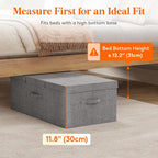 Lifewit 100L Under Bed Storage Containers, 11.8 Inch Tall Underbed Clothes Storage Organizer Bin with Sturdy Sidewalls, Botto