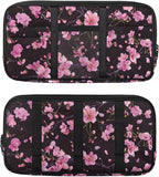 Cherry Blossom Car Visor Organizer for Women Car Visor Storage Pouch Holder Auto Interior Accessories Pocket Cars Truck SUV Storage Pouch Holder, with Multi-Pocket and Zipper
