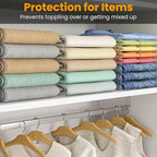 OKPOW Acrylic Shelf Dividers for Closet Organization - 10" Tall X 12" Deep Easy Installation Clothes Purses Organizer - Space