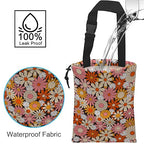 Car Trash Bag Vintage Groovy Flowers Car Garbage Bag Hanging Car Trash Can