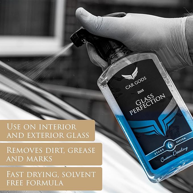 Car Gods Streak-Free Quick Action Perfect Clarity Glass Cleaner Spray, 17 Fl Oz