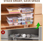 Citylife 10 PCS Plastic Storage Bins with Latching Lids Portable Project Case Clear File Box Stackable Storage Containers for
