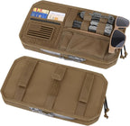 Car Sun Visor Organizer, Tactical Sunvisor Organizers Storage Covers for Trucks, Molle Panel with Pockets Zipper Visor Storage Pouch Accessories, Fits Most Vehicles, SUVs & Jeeps (CB)