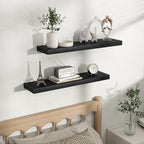 Fun Memories Floating Shelves for Wall, Rustic Wood Wall Mounted Shelves for Bathroom, Bedroom, Living Room & Kitchen, Storag